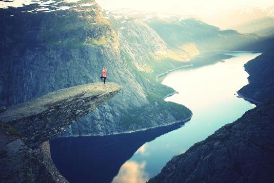 Person Standing on Edge of Cliff 1